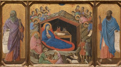 The Nativity with the Prophets Isaiah and Ezekiel by Duccio di Buoninsegna